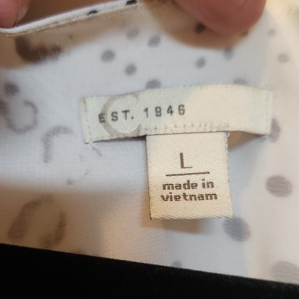 WomensVintage 1946 Cream Embellished Relaxed Boxy Tank Top Size Large - Picture 2 of 5